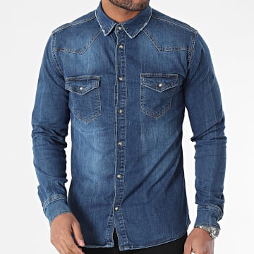 Armita - Camicia di jeans a maniche lunghe JCH908 Blu Denim