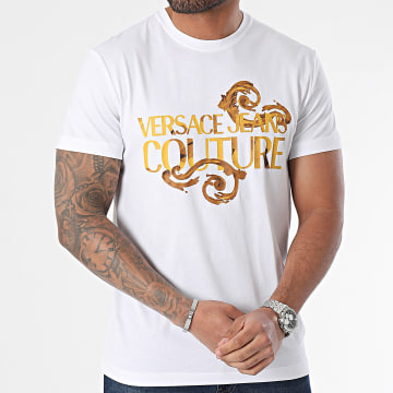  Versace Jeans Couture - Tee Shirt 76GAHG00-CJ00G Blanc Renaissance