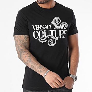  Versace Jeans Couture - Tee Shirt 76GAHG00-CJ00G Noir Renaissance