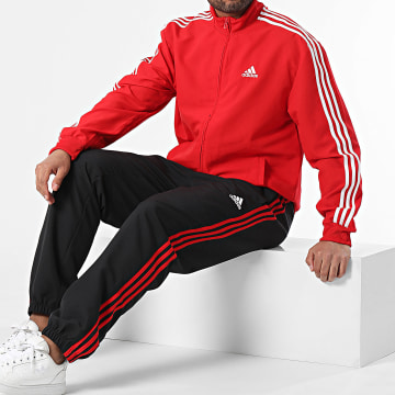 Giacca adidas nera e rossa top
