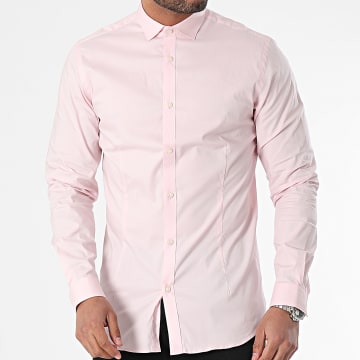 Jack And Jones - Parma Pink Super Slim Camisa de manga larga