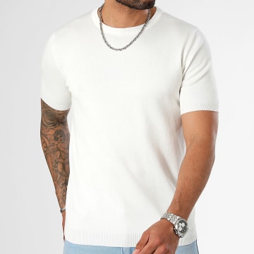 LBO - Tee Shirt Mailles Fines 0927 Blanc
