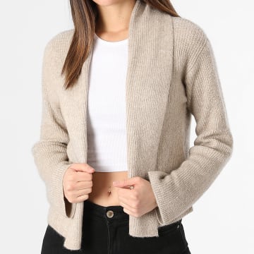 Only - Cardigan Hudson Life Donna Beige Chiné