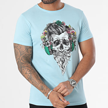 La Maison Blaggio - Camiseta Floral Azul Claro
