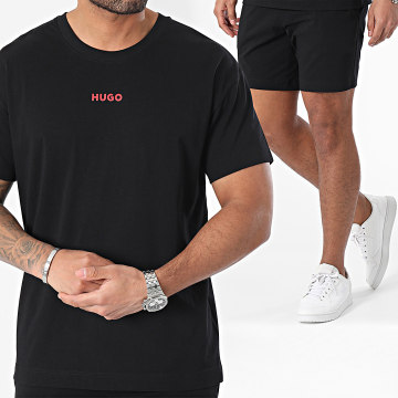 HUGO - Maglietta e pantaloncini da jogging collegati 50510451 Nero