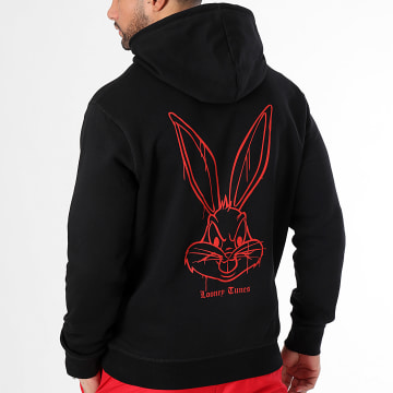Looney Tunes Felpa con cappuccio Bugs Bunny arrabbiato nero
