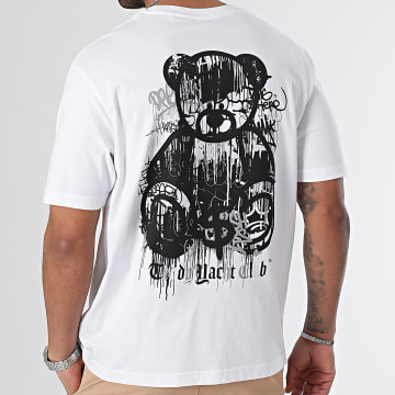 Teddy Yacht Club - Tee Shirt Oversize Large Art Series Dripping Black And White Blanc
