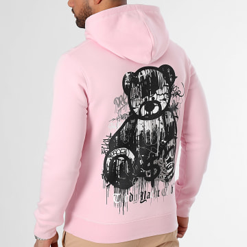 Teddy Yacht Club - Sweat Capuche Art Series Dripping Black And White Rose