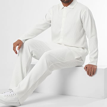  Ikao - Ensemble Chemise Manches Longues Et Pantalon Blanc