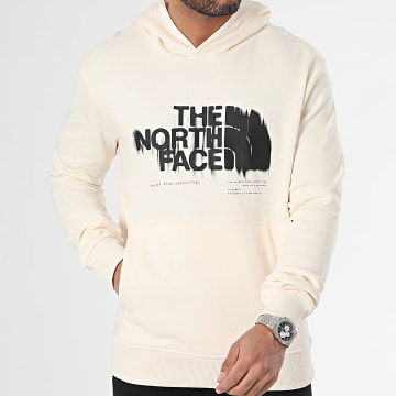 The North Face - Sudadera con capucha gráfica A87ET Beige