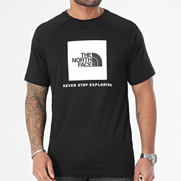 The North Face - Tee Shirt Raglan Redbox A87NJ Noir