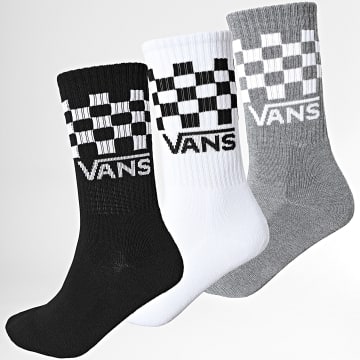 Vans - Juego de 3 pares de calcetines 00F0W Black White Heather Grey