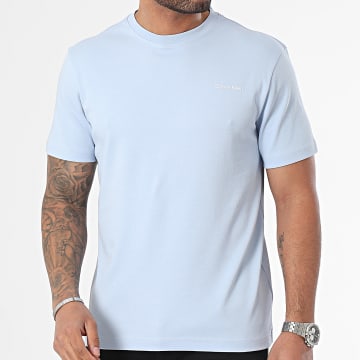 Calvin Klein - Tee Shirt Micro Logo Interlock 9894 Bleu Clair