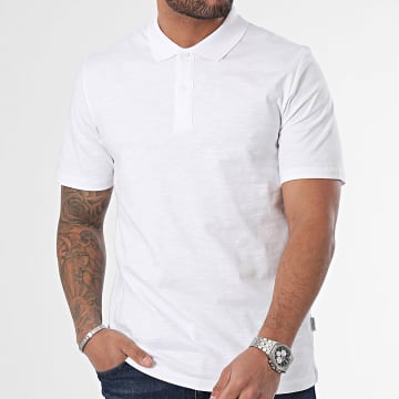 Jack And Jones - Polo Manches Courtes Lucca Blanc