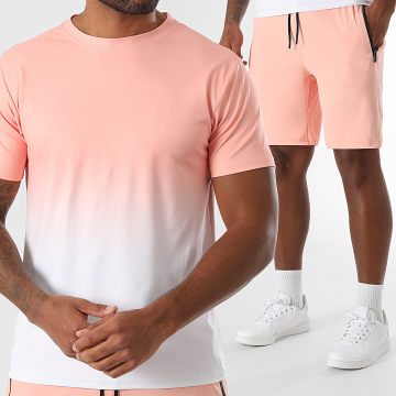 LBO - Conjunto de camiseta degradada y pantalón corto 0162 Coral