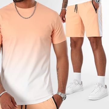 LBO - T-shirt met kleurverloop en joggingbroek 0167 Oranje