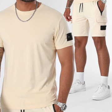 LBO - T-shirt en joggingshortset 0169 Beige