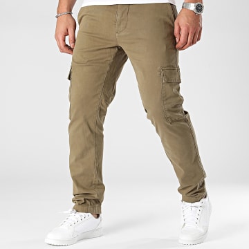 Pepe Jeans - Pantaloni cargo slim PM211641 Verde Khaki