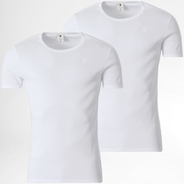 G-Star - Lote de 2 camisetas D07205-124 Blanco