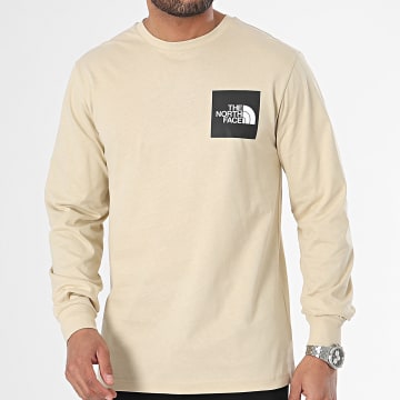  The North Face - Tee Shirt Manches Longues Fine A87NC Beige