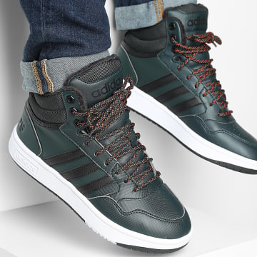 Adidas Originals - Zapatillas Hoops 3.0 Mid WTR GW6702 Shadow Green Iron Metallic Core Black