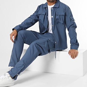 Ikao - Conjunto de chaqueta y pantalón Cargo azul real