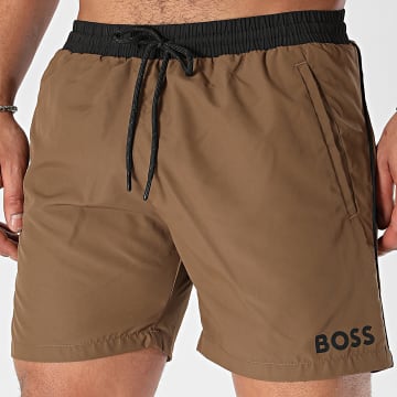BOSS - Pantalones cortos de natación Starfish 50469302 Caqui Verde Negro