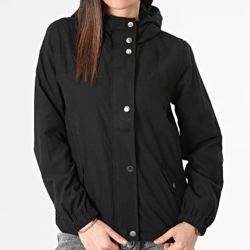 Only - Nuova giacca Hazel Shine da donna con zip e cappuccio nero