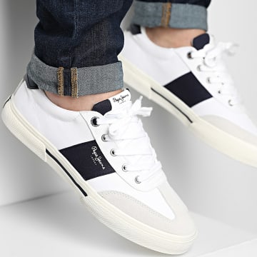Pepe Jeans - Sneakers con cinturino Kneton PMS31042 Bianco