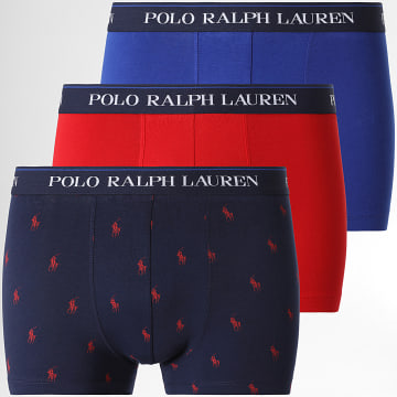  Polo Ralph Lauren - Lot De 3 Boxers Rouge Bleu Roi Bleu Marine