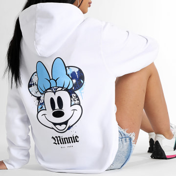 Minnie - Sudadera con capucha Minnie Front Hand para mujer Los Angeles Blanco