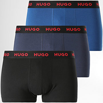 HUGO - Juego de 3 bóxers 50469766 Negro Azul real Azul marino