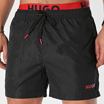 HUGO - Bañador Flex 50496287 Negro Rojo