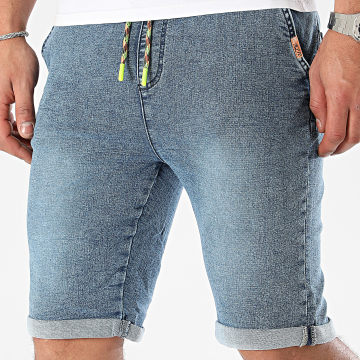 MZ72 - Pantalones cortos vaqueros azules Fluge Jean