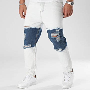 2Y Premium - Slim Jeans Blanco Azul Denim