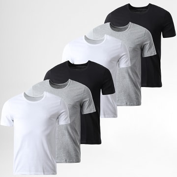 BOSS - Lote de 6 camisetas clásicas 50475284 Blanco Negro Gris brezo