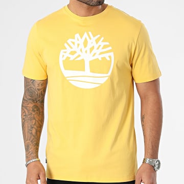 Timberland - Árbol Logo Camiseta A2C2R Amarillo Blanco
