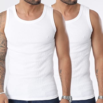 Urban Classics - Lote de 2 camisetas sin mangas TB066 Blanco