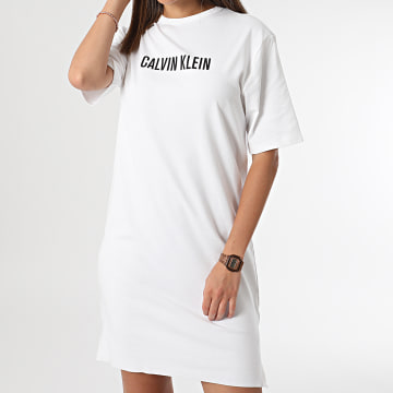 Calvin Klein - Vestido camisero de mujer QS7126E Blanco
