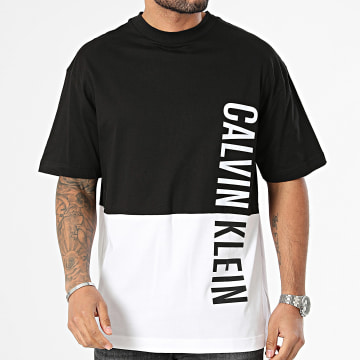 Calvin Klein - Camiseta bicolor oversize grande KM0KM00999 Negro Blanco