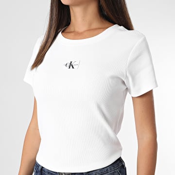Calvin Klein - Camiseta Slim Mujer 3358 Blanca
