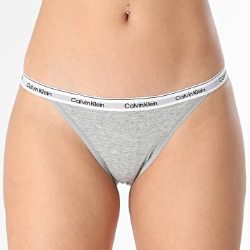 Calvin Klein - Braga de bikini para mujer QD5215E Gris brezo