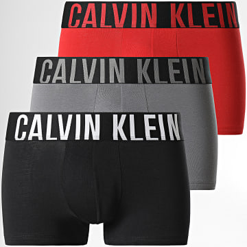  Calvin Klein - Lot De 3 Boxers NB3608A Noir Rouge Gris