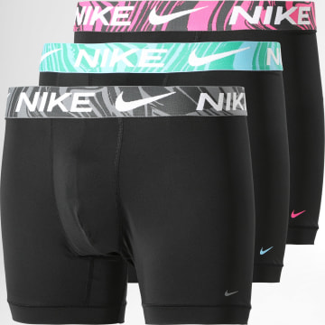  Nike - Lot De 3 Boxers Dri-Fit Essential Micro KE1157 Noir Gris Rose Vert