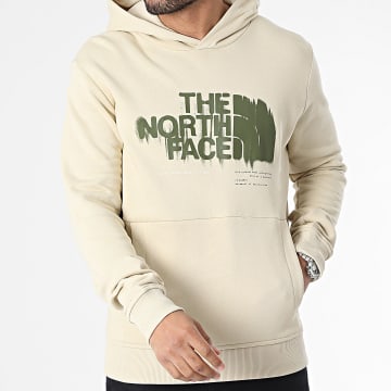 The North Face - Sudadera Graphic Hoodie 3 A87ET Beige Verde aki