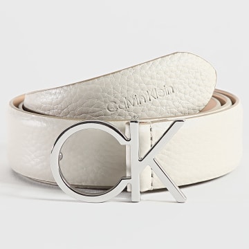 Calvin Klein - Cinturón con logo para mujer K60K611903 Gris