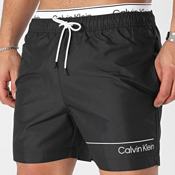 Calvin Klein - Shorts de baño Medium Double WB 0957 Negro