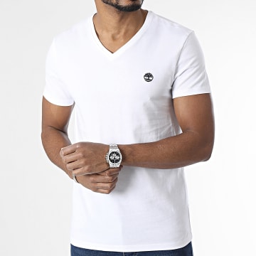 Timberland - Camiseta cuello pico A2BPT Blanco