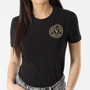 Versace Jeans Couture - Camiseta mujer 76HAHT02-CJ03T Negra