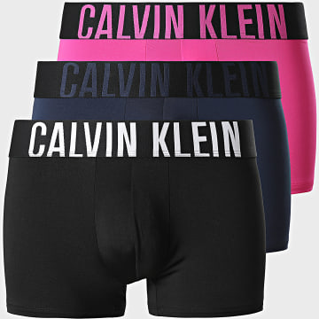  Calvin Klein - Lot De 3 Boxers NB3775A Noir Rose Bleu Marine